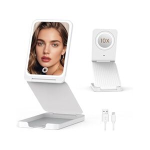 LAMPICK Travel Makeup Mirror with Lights